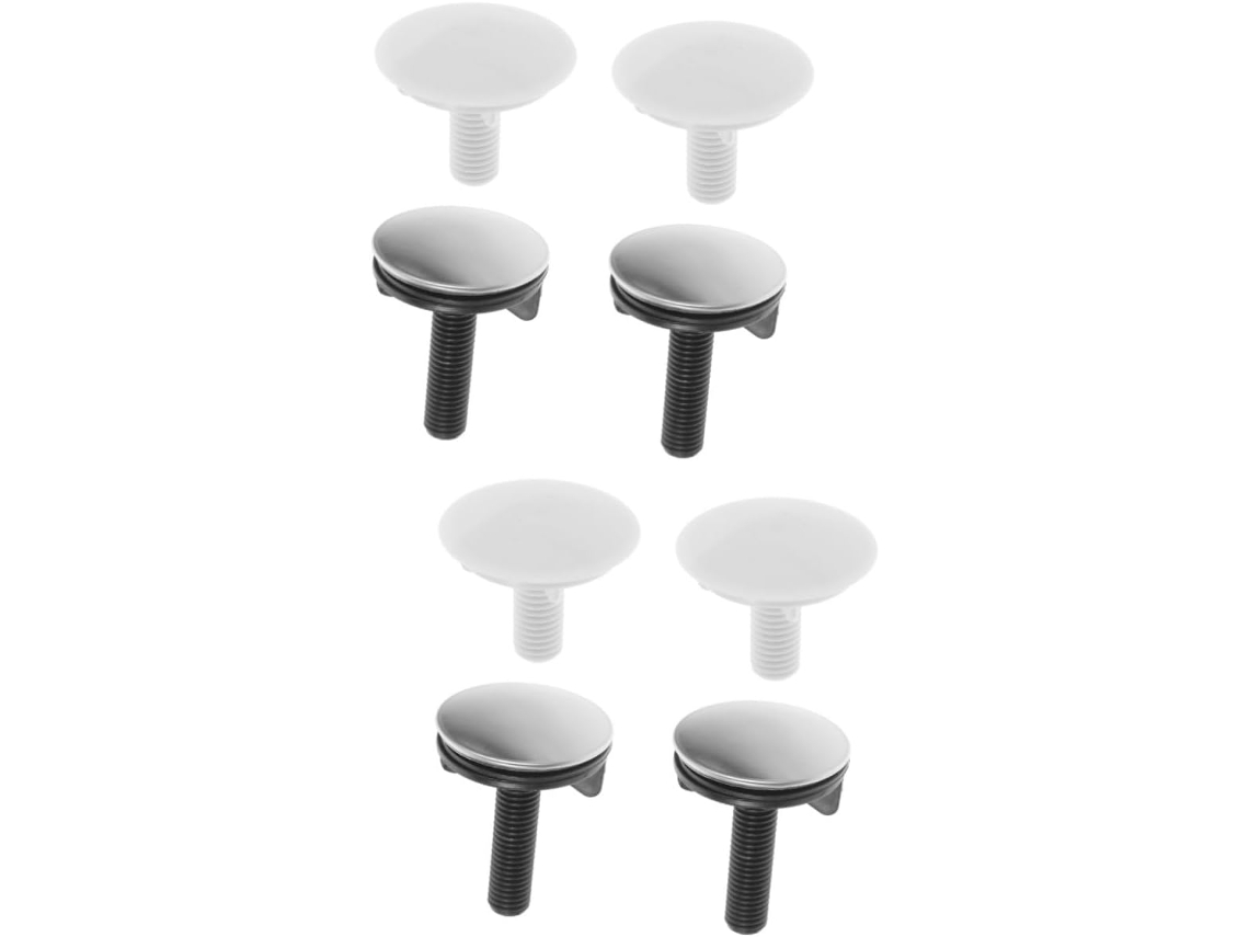 Conjunto De 8 Peças De Tampas Decorativas Em Aço Inoxidável Para Torneiras De Pia.