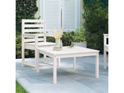 Vidaxl Mesa De Jardim 82,5x82,5x45 Cm Madeira De Pinho Maciça Branco