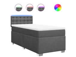 Box Spring Bed, Box Spring Beds Vidaxl Cinzeto Tecido (90 X 190 Cm)