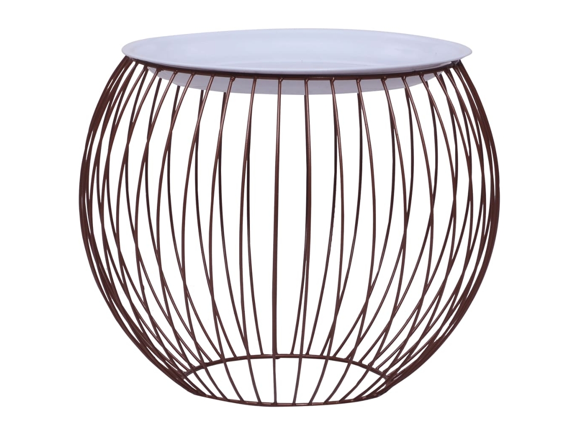 Mesa De Centro Dourada Ø 51 Cm