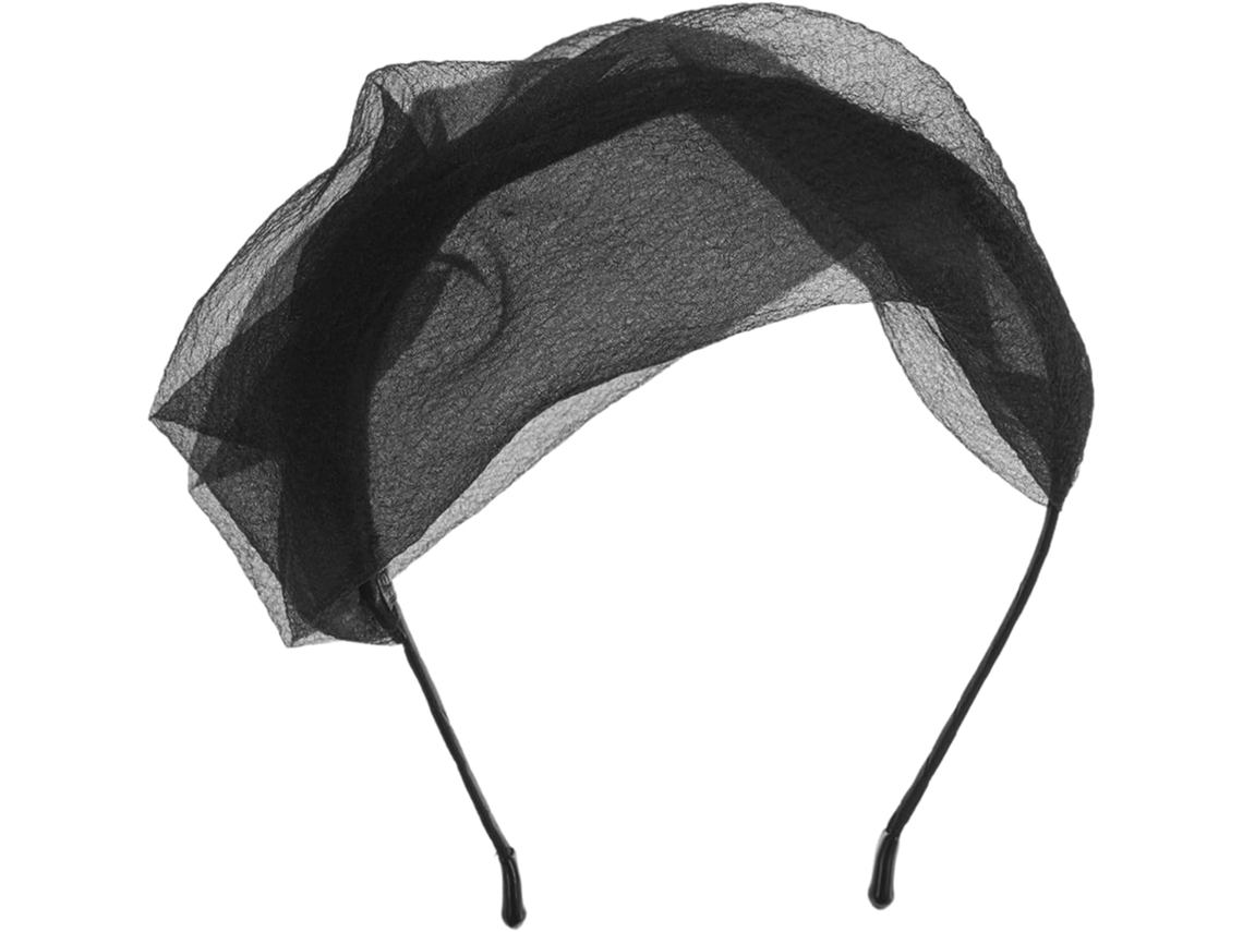 Tule Fascinator Com Véu Para Acessório Chique de Casamento, Ideal Para Meia Cama.