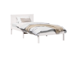 Estrutura da Cama Branco em Madeira de Pinho Maciça MAISON EXCLUSIVE (80x200 cm)