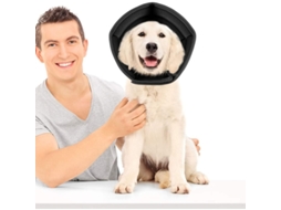 2026-collarin De Recuperação Suave Ajustável Para Mascotas Pós-operatórias Anti-mordedura Lame (m, Preto)