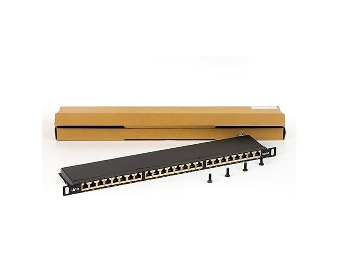 Patch Panel LINK Lkp6A24Sa Categoria 6A Blindagem Barra de Suporte de Cabos