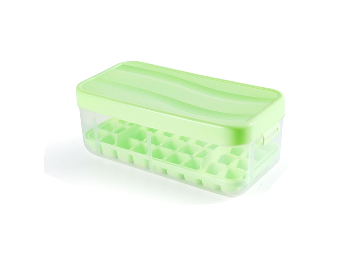 Eyf bandeja de Cubos de Gelo Silicone com Tampa e Compartimento 36 Cubos Press Type para Casa