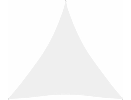 Para-sol estilo vela tecido oxford triangular 6x6x6 m branco