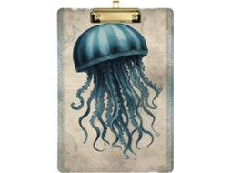Prancheta Clássica Azul Aquarela Enfermeiras Com De Acrílico Fofa E Pasta Rígida Uso Doméstico