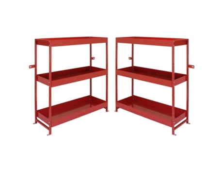 Estante MONSTER RACKING Volcano de Aço sem Parafusos (Vermelho - 116.5x115x34.8cm)