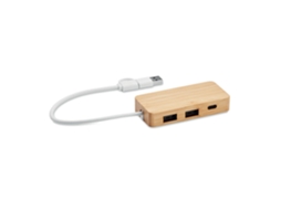Hub Usb de 3 Puertos de Bambú MIDOCEAN