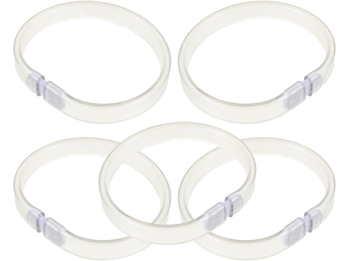 Pulseira tubular Gadpiparty para hospitais e eventos, pulseira médica ajustável para identificação, pacote com 5 unidades.