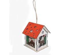 Árvore De Natal Em Madeira Com Luminária Led, Papai Noel, Boneco De Neve E Rena-aquaforge