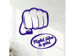 Adesivos Letras Frase De Fille : Poing De Combat 72x79cm Modificação E Adição De Informações Possíveis Azul Foncé