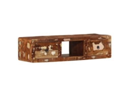 Vidaxl Armário De Tv Para Parede 100x32x25cm Madeira Recuperada Maciça