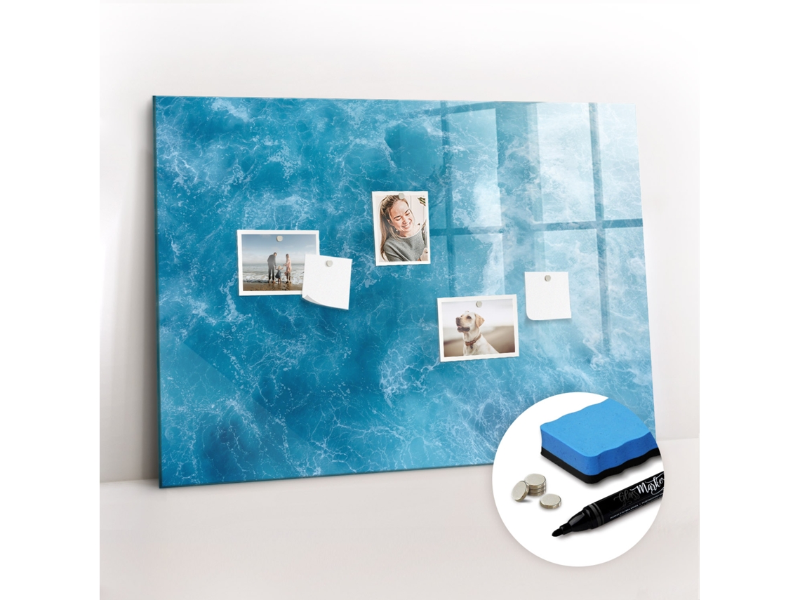 Quadro Magnético Decorativo Água Do Mar Para O Escritório Espelharte (100x70 Cm)