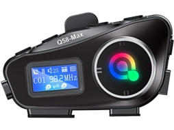Intercom Para Casque De Moto Q58-max Bluetooth Partage Musique Mp3 2 Personnes 500m (fil Rigide)