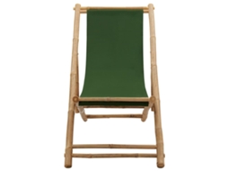 Maison Exclusive - Espreguiçadeira De Bambu E Lona Verde