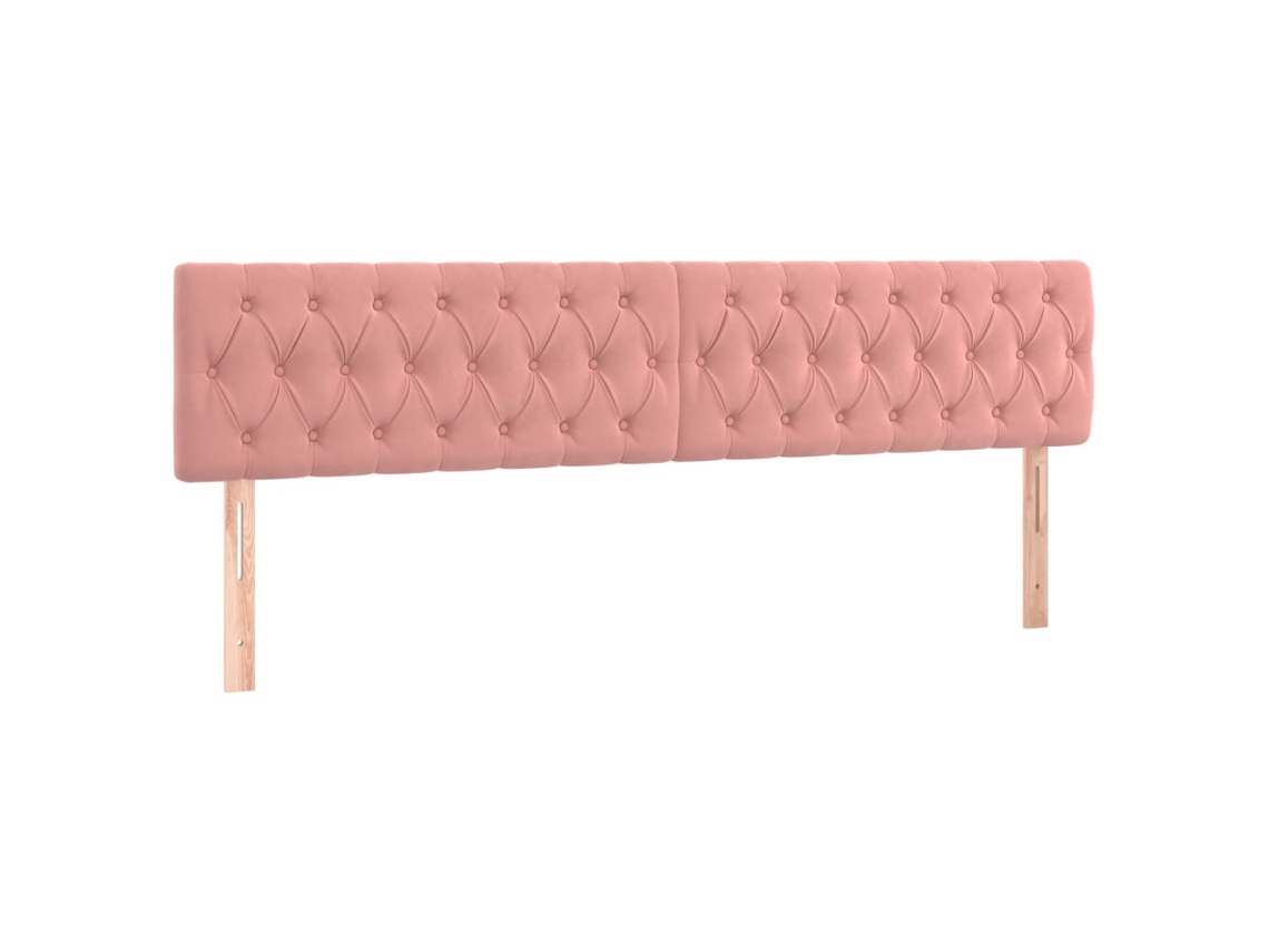 Conjunto 1 Cabeceira Vidaxl Cor-de-rosa Veludo (200 X 7 X 88 Cm)