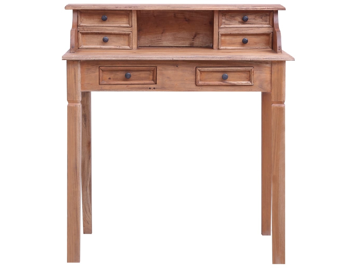 Secretária com Gavetas 90x50x101 Cm Madeira de Mogno Maciça MAISON EXCLUSIVE