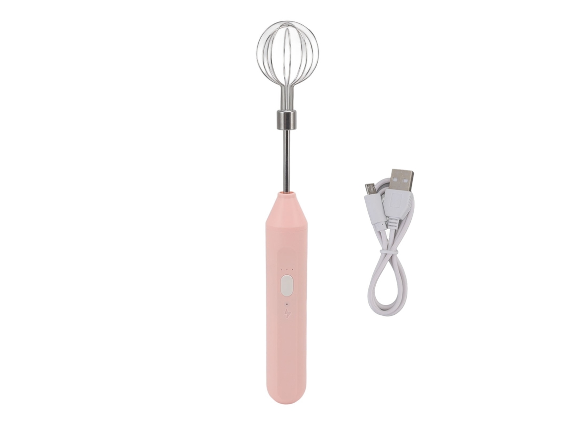 Batedeira Elétrica Manual, Rosa, 3 Velocidades, Alimentada Por Bateria, Batedor De Leite Portátil Para Assar