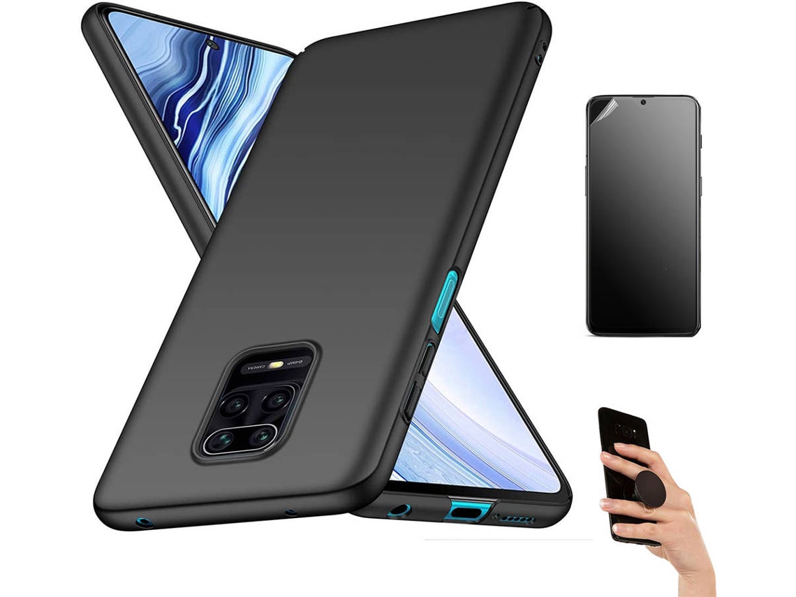 Kit Capa e Película Xiaomi Note 9Pro Ultimatte Turtleshell Y Popsocket Preto