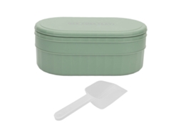Eyf bandeja de Gelo Reutilizável com Tampa 36 Compartimentos Empilhavel Silicone Verde