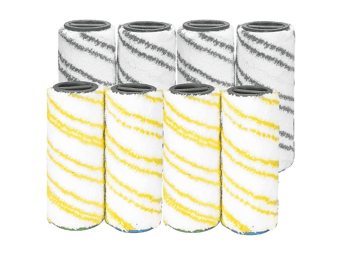 Conjunto de rolos de 8 peças compatível com limpador de piso Karcher Fc7 Fc5 Fc3 Fc3d
