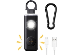 Chaveiro Com Alarme Recarregável Com Luz Estroboscópica De Led, 130 Decibéis.