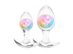 Plug Anal Ns Novelties Glams Multicolor 2 Peças (8 Cm) VETONEK (7 Cm)