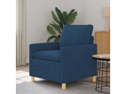 Vidaxl Sofá Azul 76 X 81 X 87,5 Cm Tecido