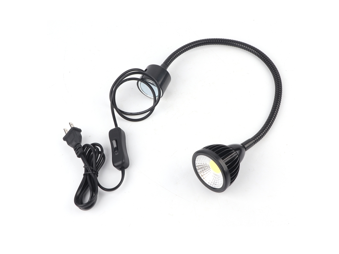 Rebe-luz De Trabalho Led 7w Com Base Magnética E Mangueira Para Máquinas Cnc, Costura, Beleza, Unhas E Estudos
