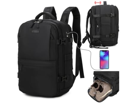 Mochila De Cabine Expansível 1990s Ryanair Preto (40x25x20 25cm 20l 25l)