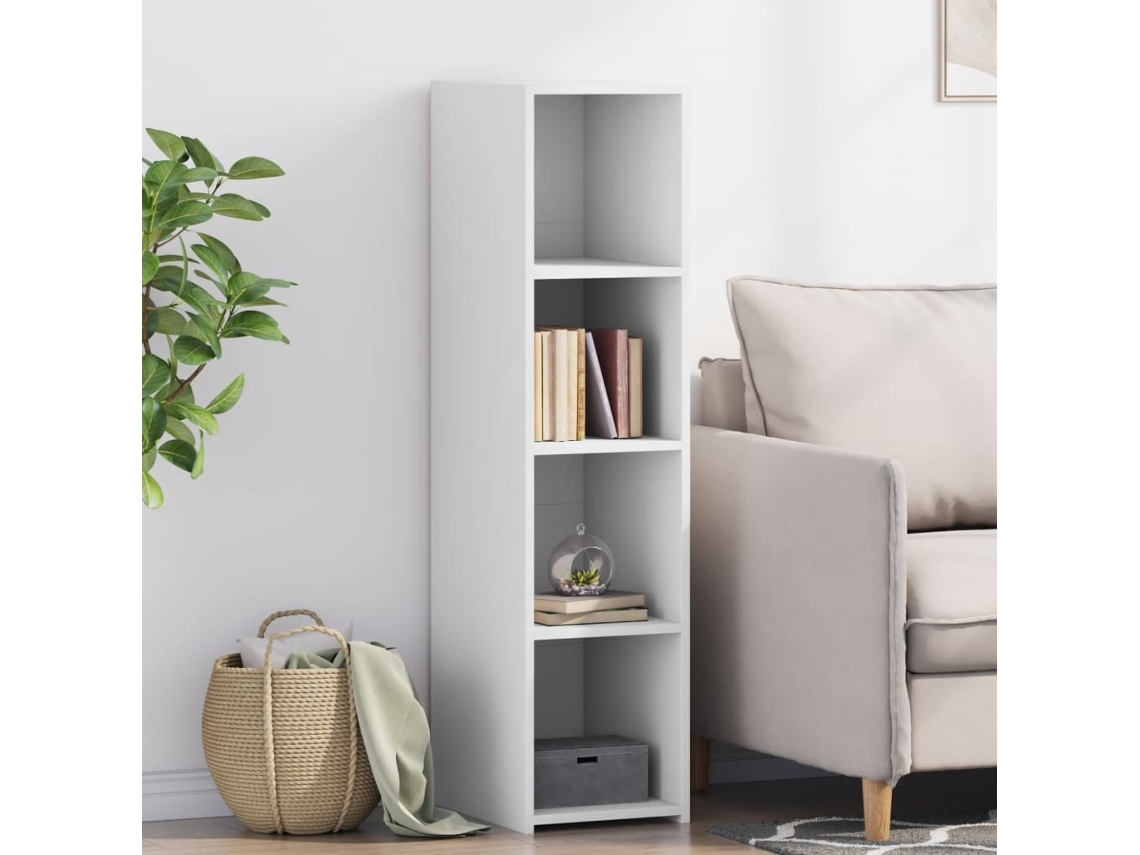 Armario alto 30x41x124 cm Derivados de madera Blanco