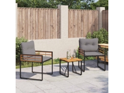 Vidaxl Conjunto De Móveis Para Exterior 3 Pcs Cinzento-claro