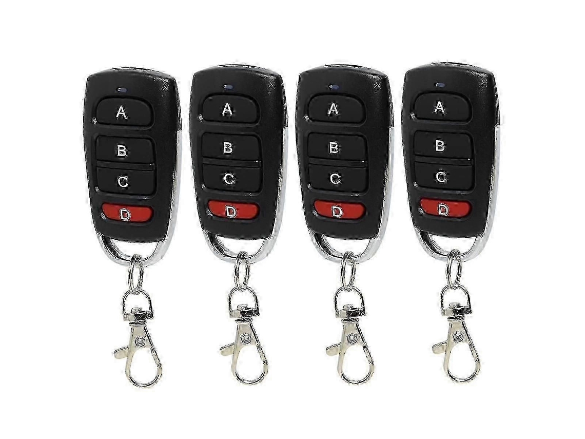 Pacote com 4 Controles Remotos Universais para Portas de Garagem, Interruptor Clone de 433 Mhz para Portões e Garagens TAISHENGDA (controle Portátil)
