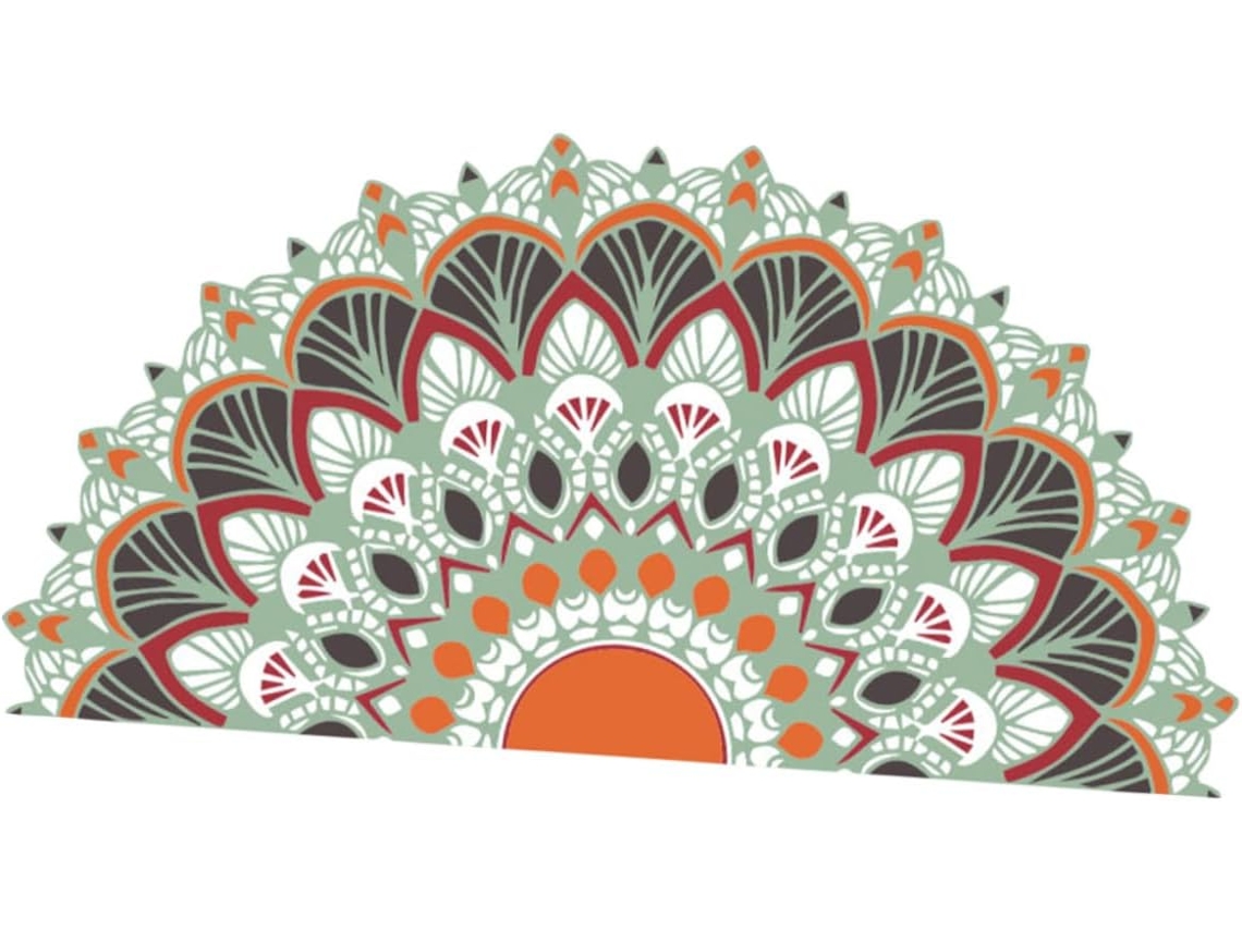 Adesivo Parede Mandala Removível Papel Decorativo Design Exclusivo Estar Quarto Escritório Adultos Sólida GOKOCO