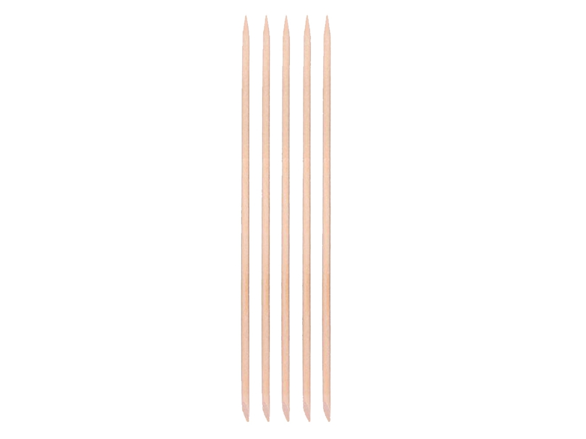Ferramentas De Manicure 5 Peças Palitos De Madeira Para Remover Cutículas Pusher Lixador Para Unhas Reparação (17,5cm)