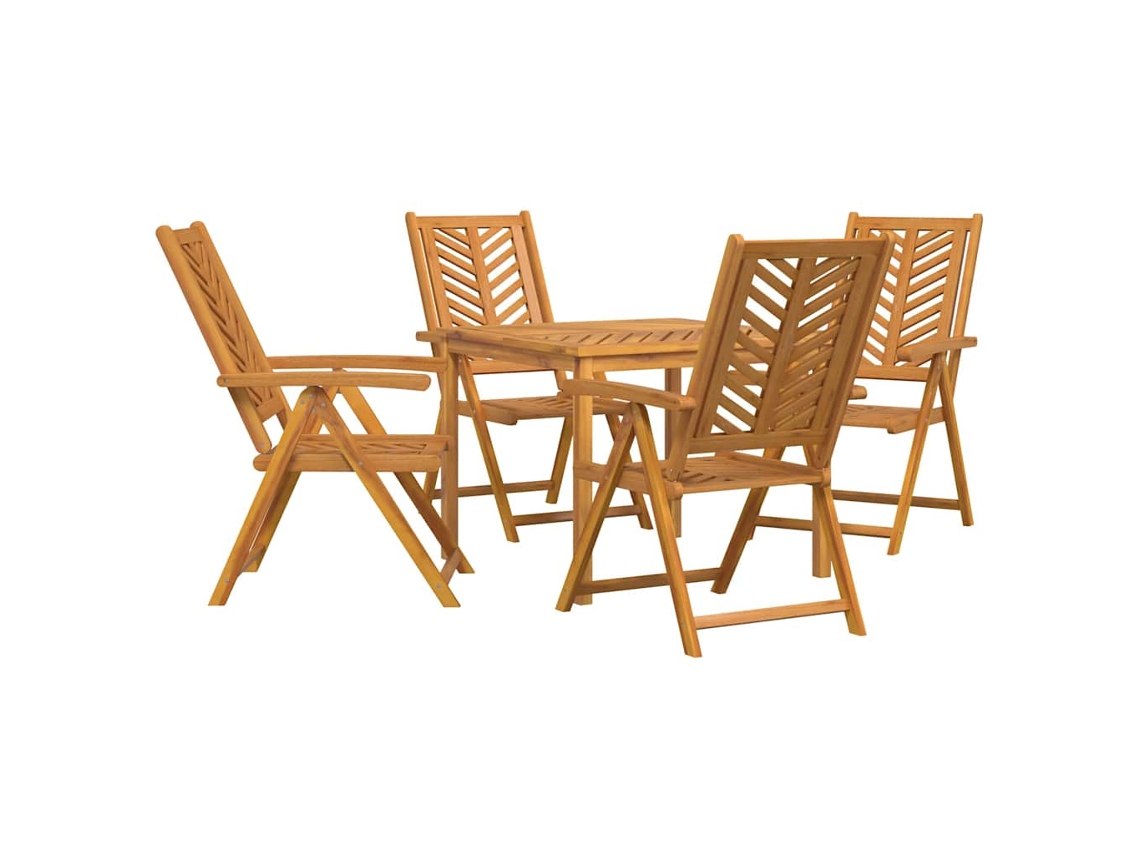 Maison Exclusive - Conjunto De Jantar Para Jardim 5 Pcs Castanho
