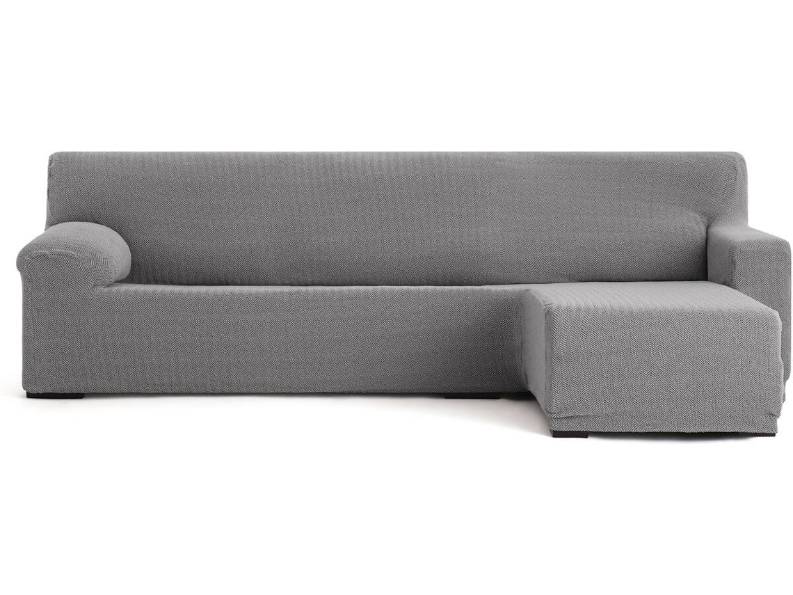 Capa de Chaise Longue Direita para Braço Curto EYSA Premium Jaz Tecido Multielástico (250-360 cm - Poliéster e Algodão - Gris)