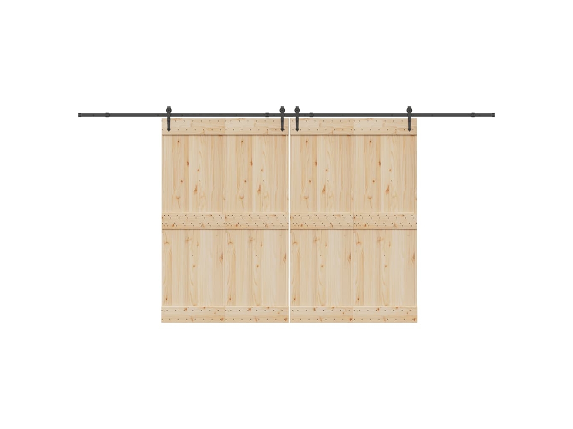 Vidaxl Kit De Ferragens Para Porta Deslizante 427 Cm Aço Preto