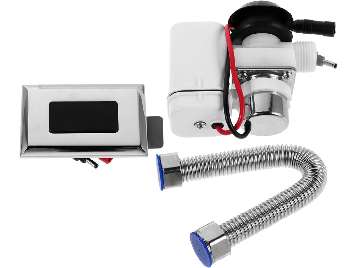 Vaso Sanitário Com Descarga Automática Sem Toque E Sensor, Válvula Prateada