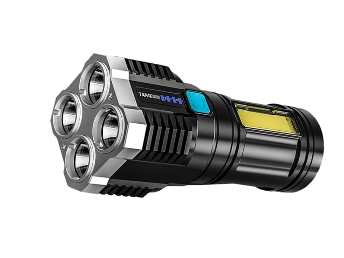 Lanterna de Acampamento Led Lanternas Portáteis Lanterna YIZHOOD Lantern-0152 Led Lanterna Usb Lanterna de Iluminação Recarregável Preto YIZHOOD