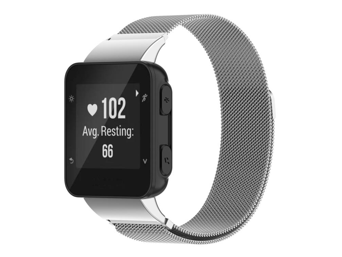 Bracelete para Garmin Forerunner 35 / 30 Metal Milanês Prata XIAOMOYU
