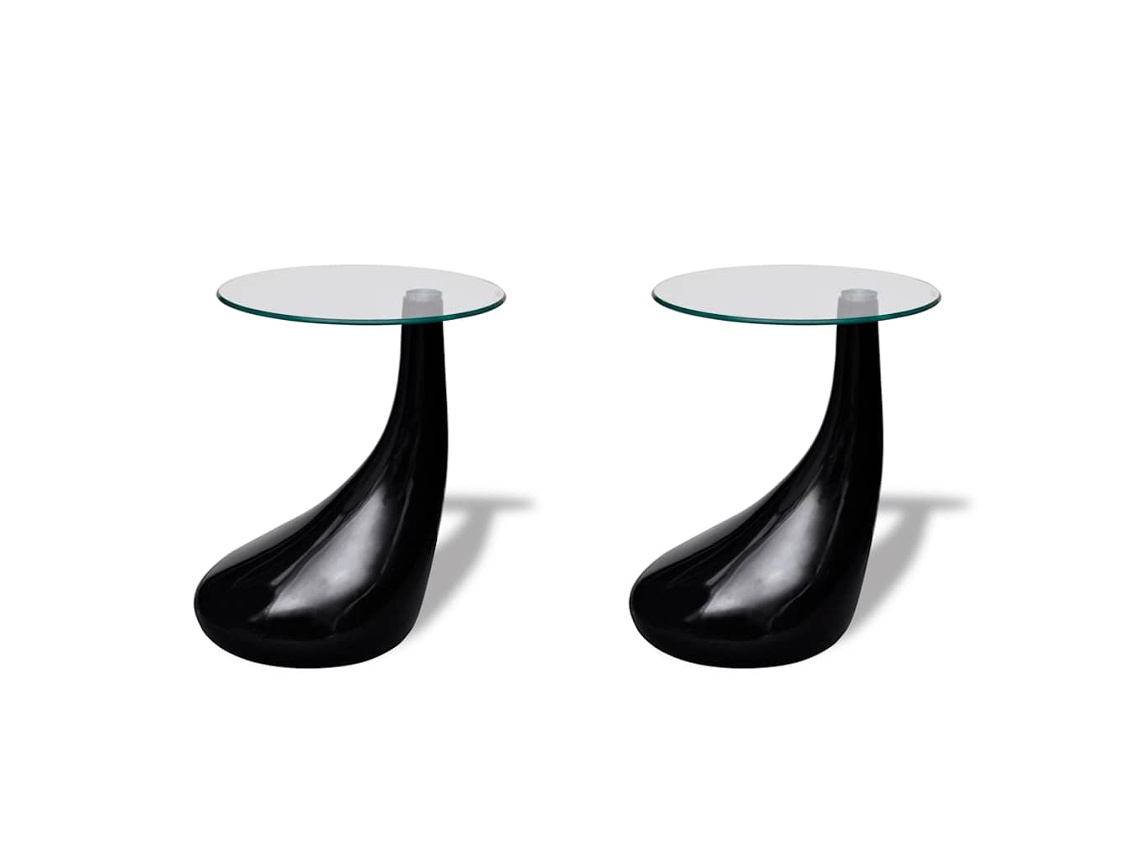 Coffee Table, Coffee Table Vidaxl Preto Fibra De Vidro (n/a)