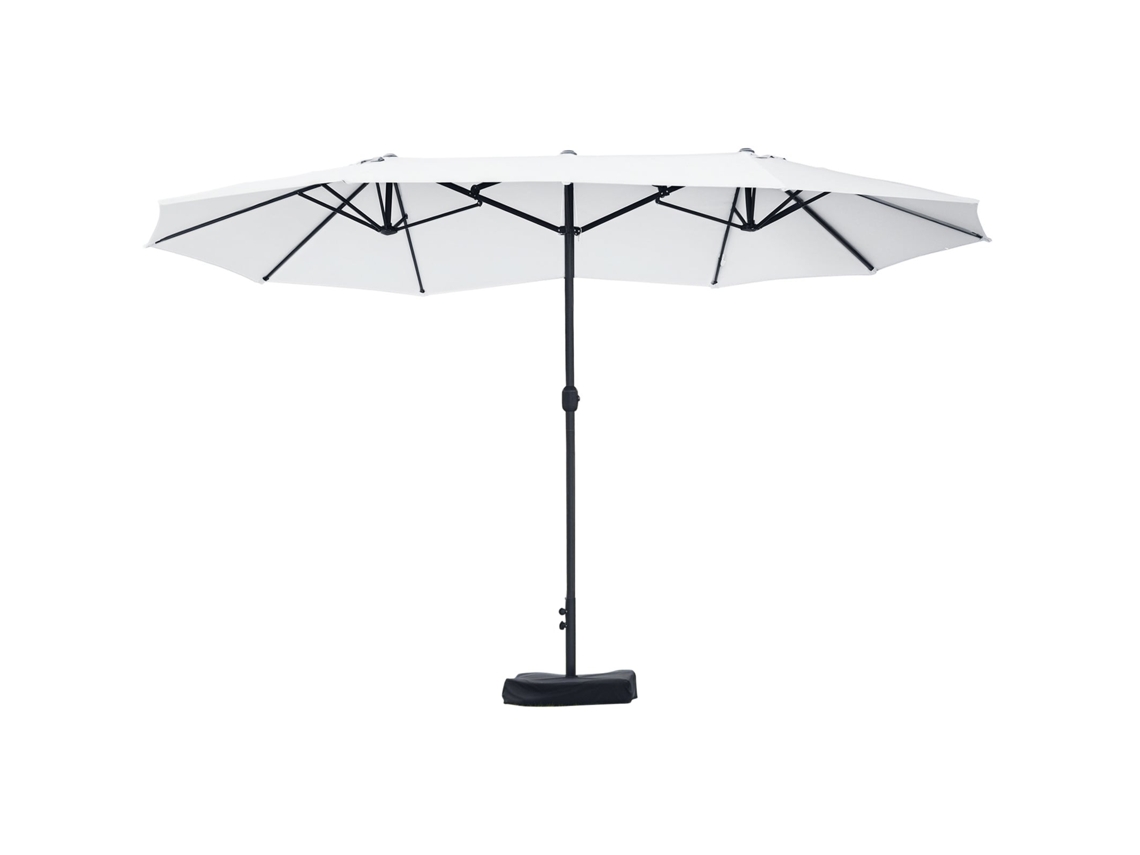 Guarda sol Duplo BTFORUS com 12 varetas, base cruzada, manivela (455x265x238 cm)