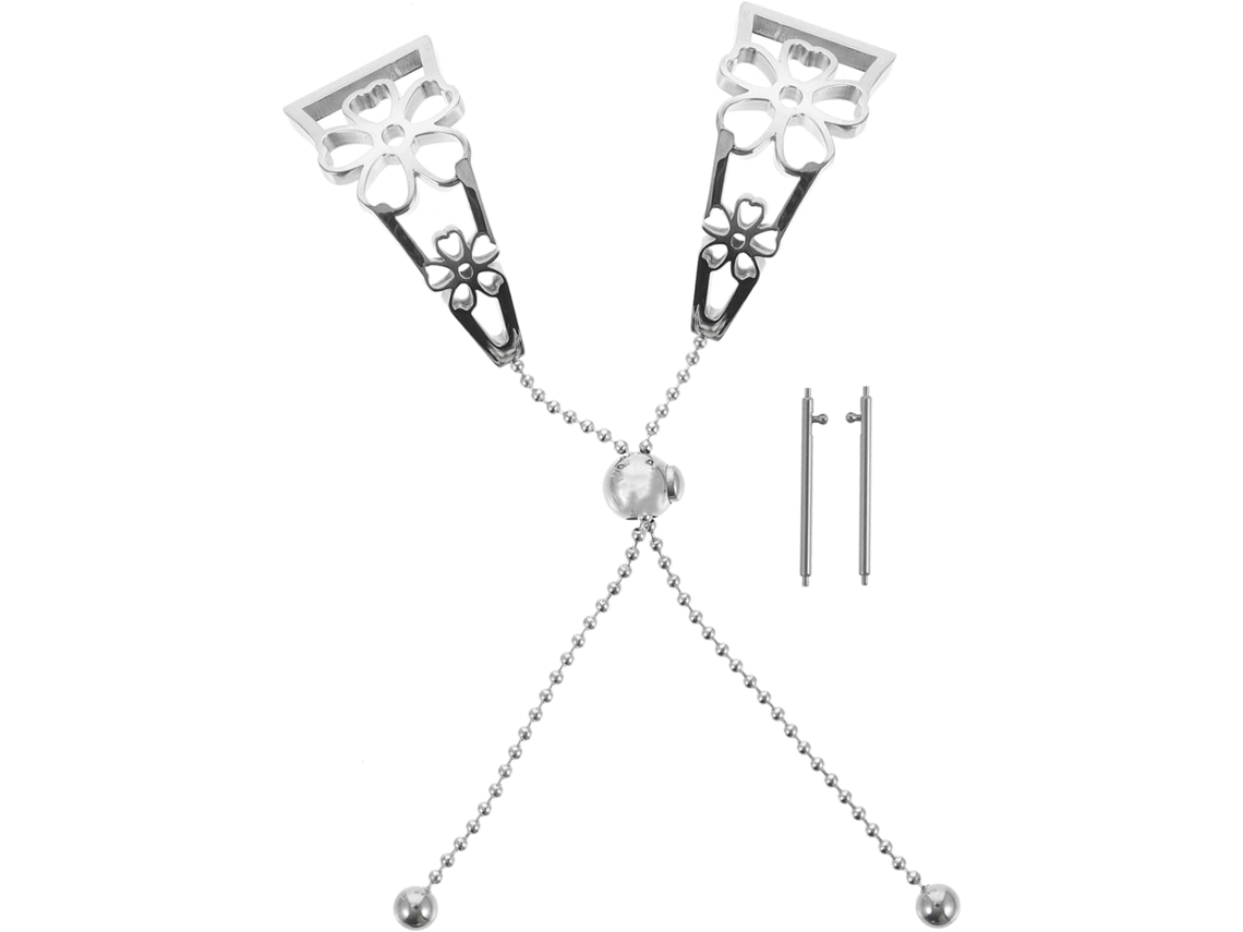 Pulseira De Aço Inoxidável 22 Mm Com Formato Flor Vazada, Compatível