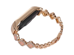 Pulseira De Relógio De Metal Com Trevo De Quatro Folhas E Diamantes