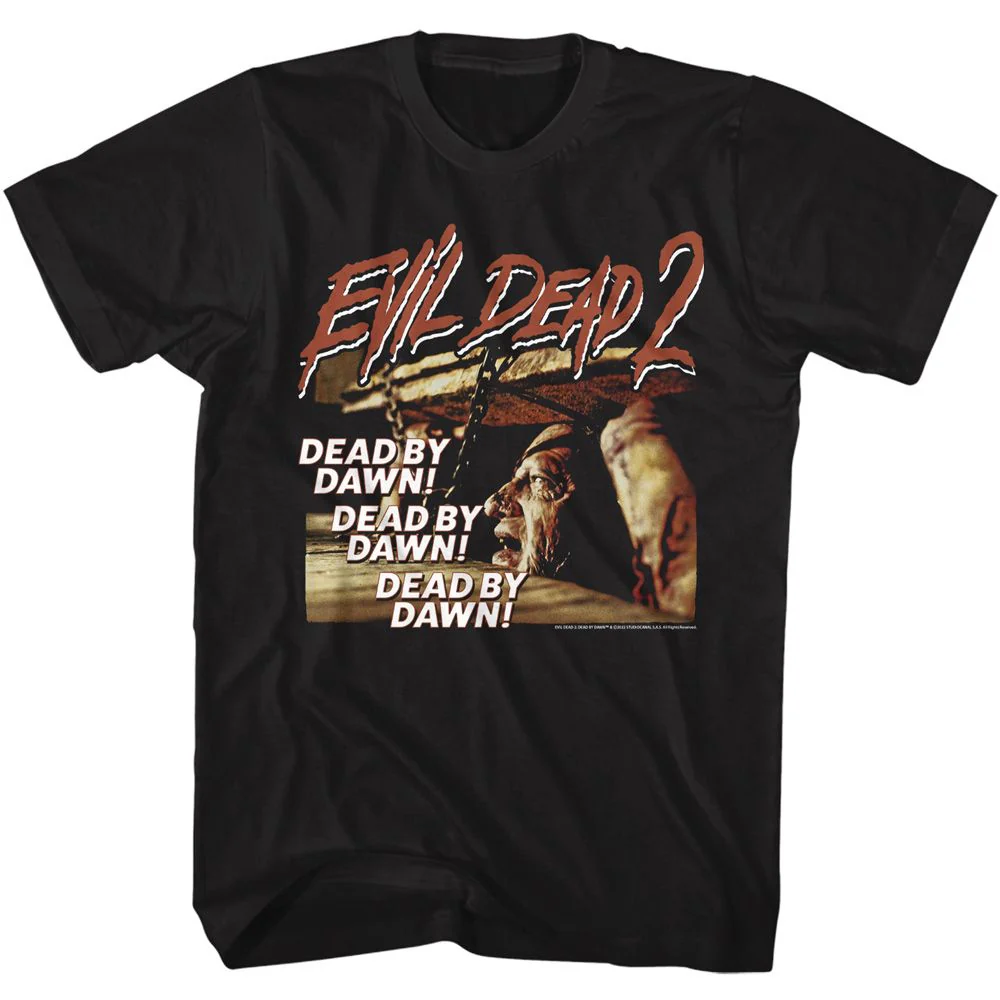 Unisex Adult T-shirt Rockinstone Evil Dead Dead By Dawn Black Sizem