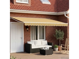 Vidaxl Estrutura De Toldo Manual Com Leds 5 X 3 M
