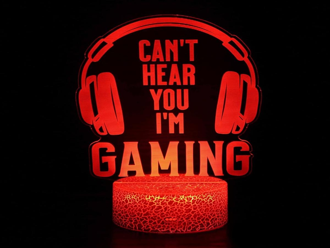 Lurelia Luminária 3d Gamer, 16 núcleos, 4 modos, controle remoto, USB, RGB
