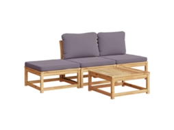 Garden Lounge Set, Garden Lounge Sets Vidaxl Marrom Madeira De Acácia (n/a)